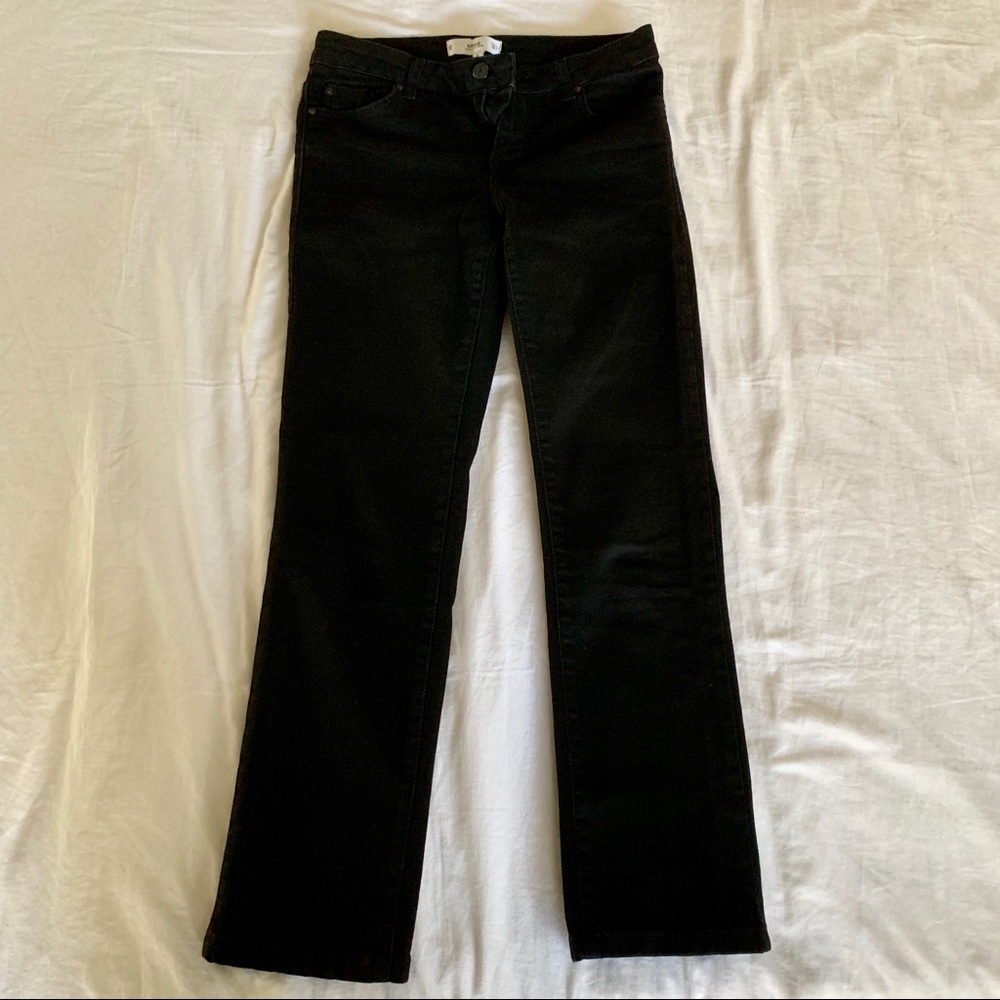 Mango straight black jeans size 2